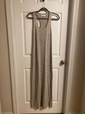 Abercrombie & Fitch Lightweight Beige Racerback Maxi Dress
